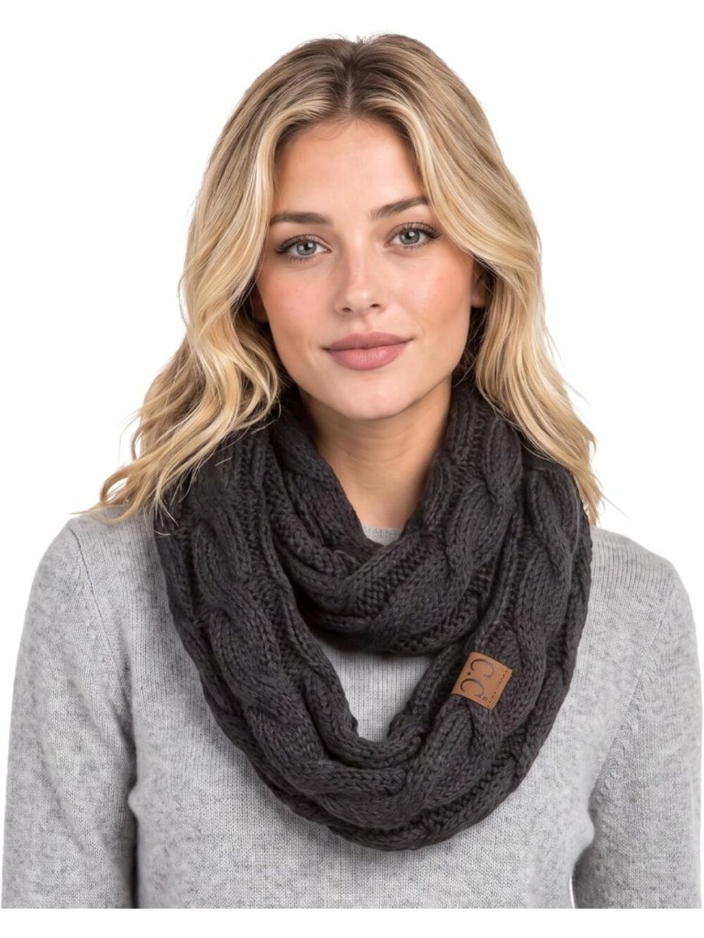 Cozy Unisex Chunky Knit Cowl Loop Infinity Scarf - Winter Essential Accessory